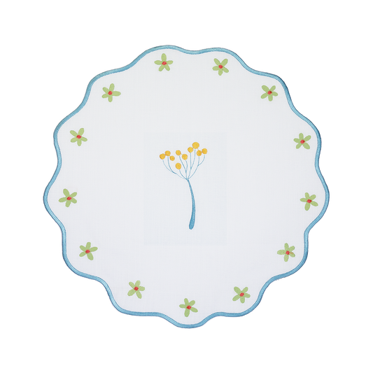 Embroidered Round Placemat - Mamma Mia