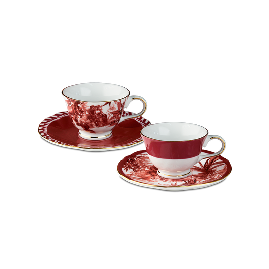 Set of 2 Coffee Cups - Le Rouge