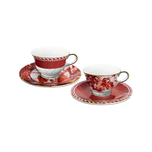 Set of 2 Tea Cups - Le Rouge